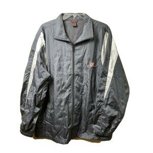 Vtg Sports Illustrated Men's Gray White Zip Up Windbreaker Light Jacket Sz XL